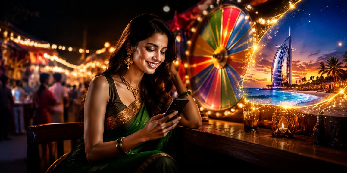 Playing Live Roulette in traditional Indian attire at 0ne