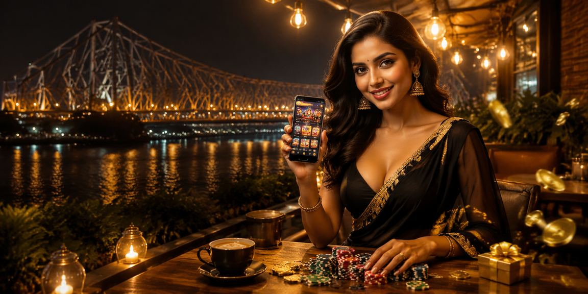 Mobile login screen with Howrah Bridge backdrop